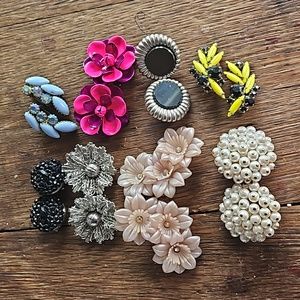 8 pairs of clip-on earrings